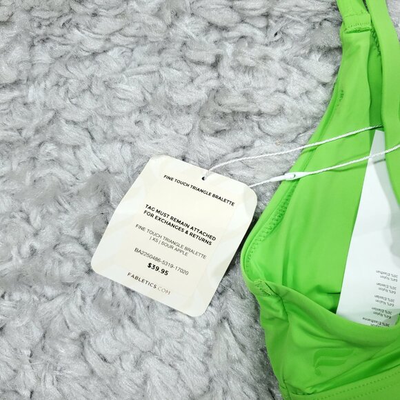 Fabletics Fine Touch Triangle Bralette Women's Size XS Sour Apple Green - Picture 3 of 4